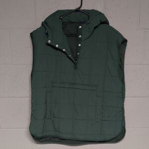 Women's Nylon Quilted Sleeveless Hooded Puffer Vest, Relaxed Fit, XXL, NWOT